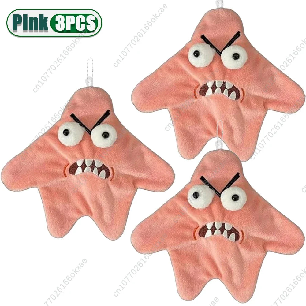 1-20PCS Angry Starfish Pendant Dancing Bag Charm USB Rechargeable Dancing Fun Toy Keychain Car Key Pendant Strange Plush Toys